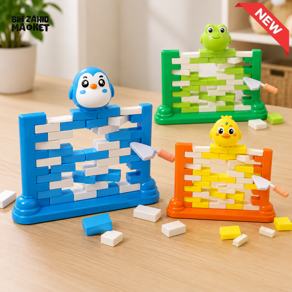 KIDS HUMPTY WALL BRICK KNOCKDOWN BALANCING GAME