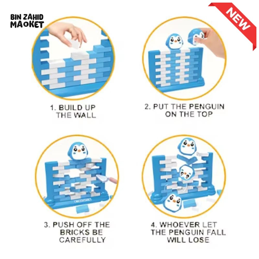 KIDS HUMPTY WALL BRICK KNOCKDOWN BALANCING GAME