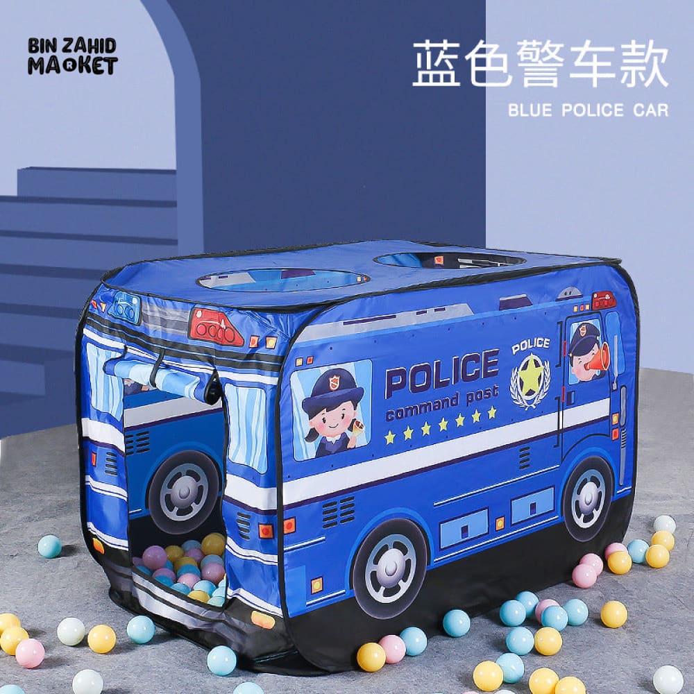 KIDS PLAY HOUSE TENT + FREE 50 BALLS Police Tent House
