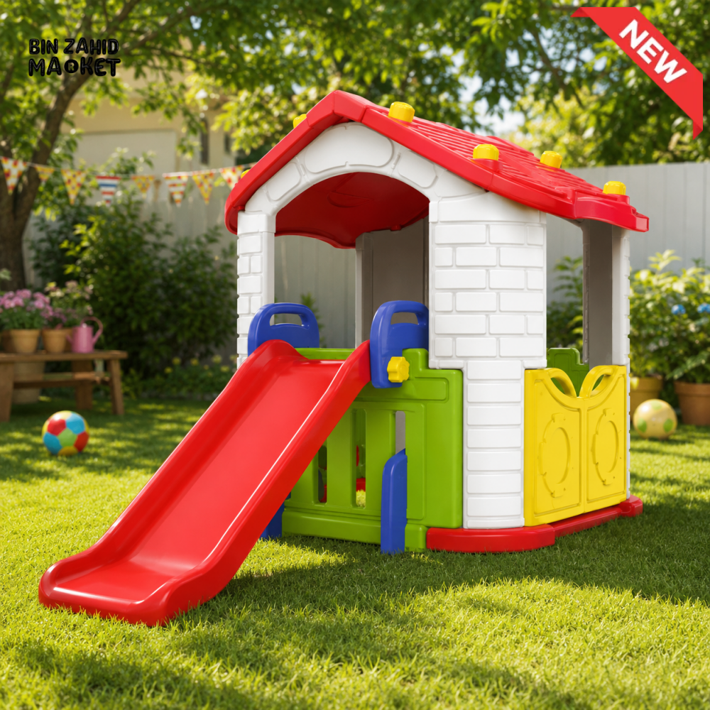 KIDS PLAYHOUSE WITH SLIDE ACTIVITY SET