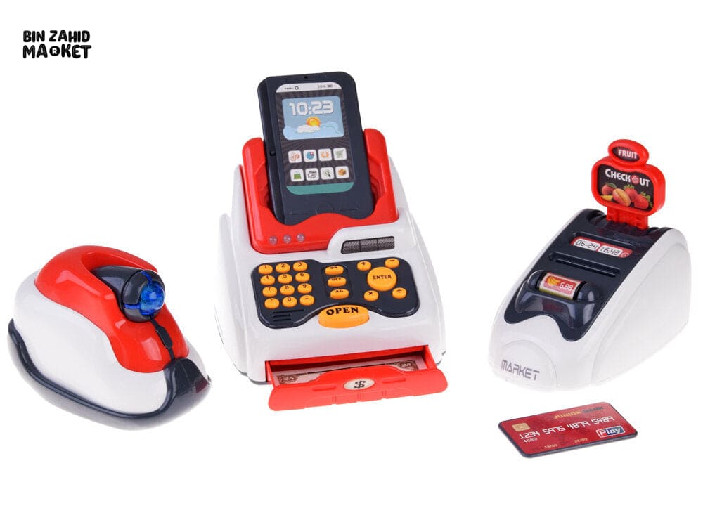 KIDS SUPERMARKET CASH REGISTER PLAY SET - 33 PIECE