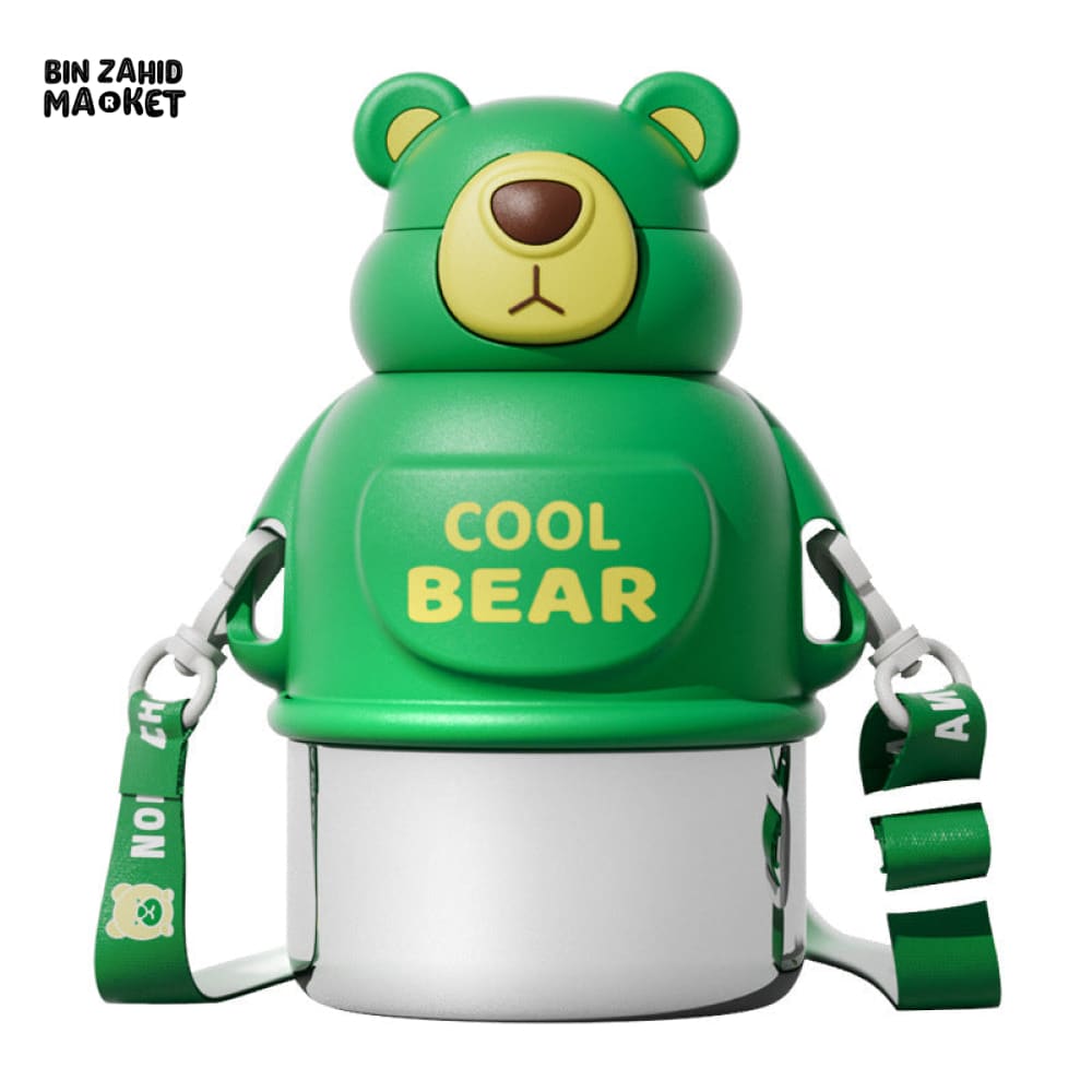 KIDS THERMOS 800ML – CUTE BEAR DESIGN HOT & COLD PORTABLE FLASK