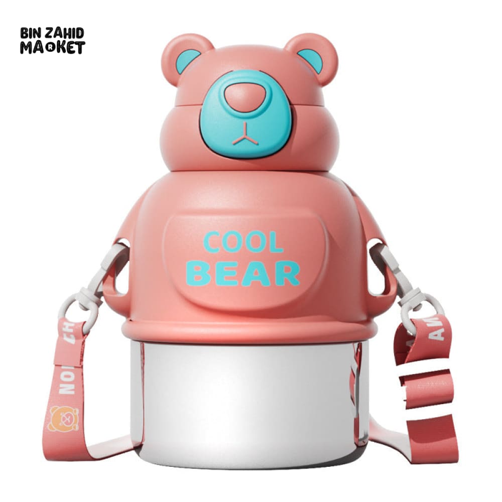 KIDS THERMOS 800ML – CUTE BEAR DESIGN HOT & COLD PORTABLE FLASK