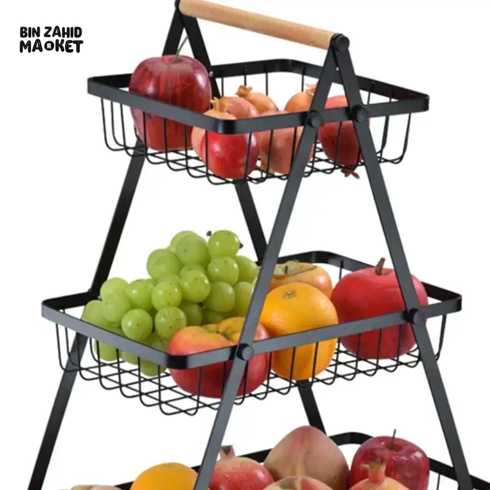 KITCHEN 3-TIERS COUNTER TOP FRUITS & VEGETABLES BASKET
