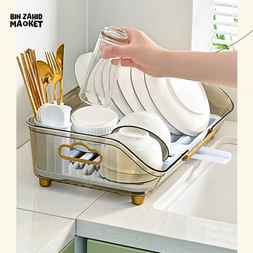 KITCHEN DISH RACK – MULTI-PURPOSE DRAINING RACK FOR DISHES FRUITS & VEGETABLES