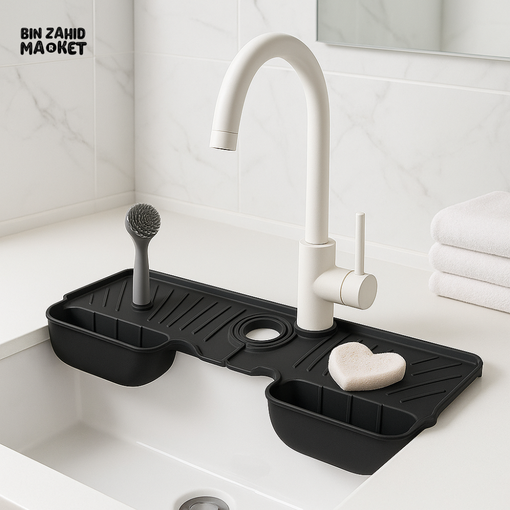 KITCHEN FAUCET ABSORBENT MAT – SPLASH GUARD & SINK DRYING PAD
