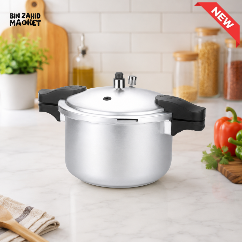 KITCHEN KING ALUMINUM PRESSURE COOKER - 9 LITER