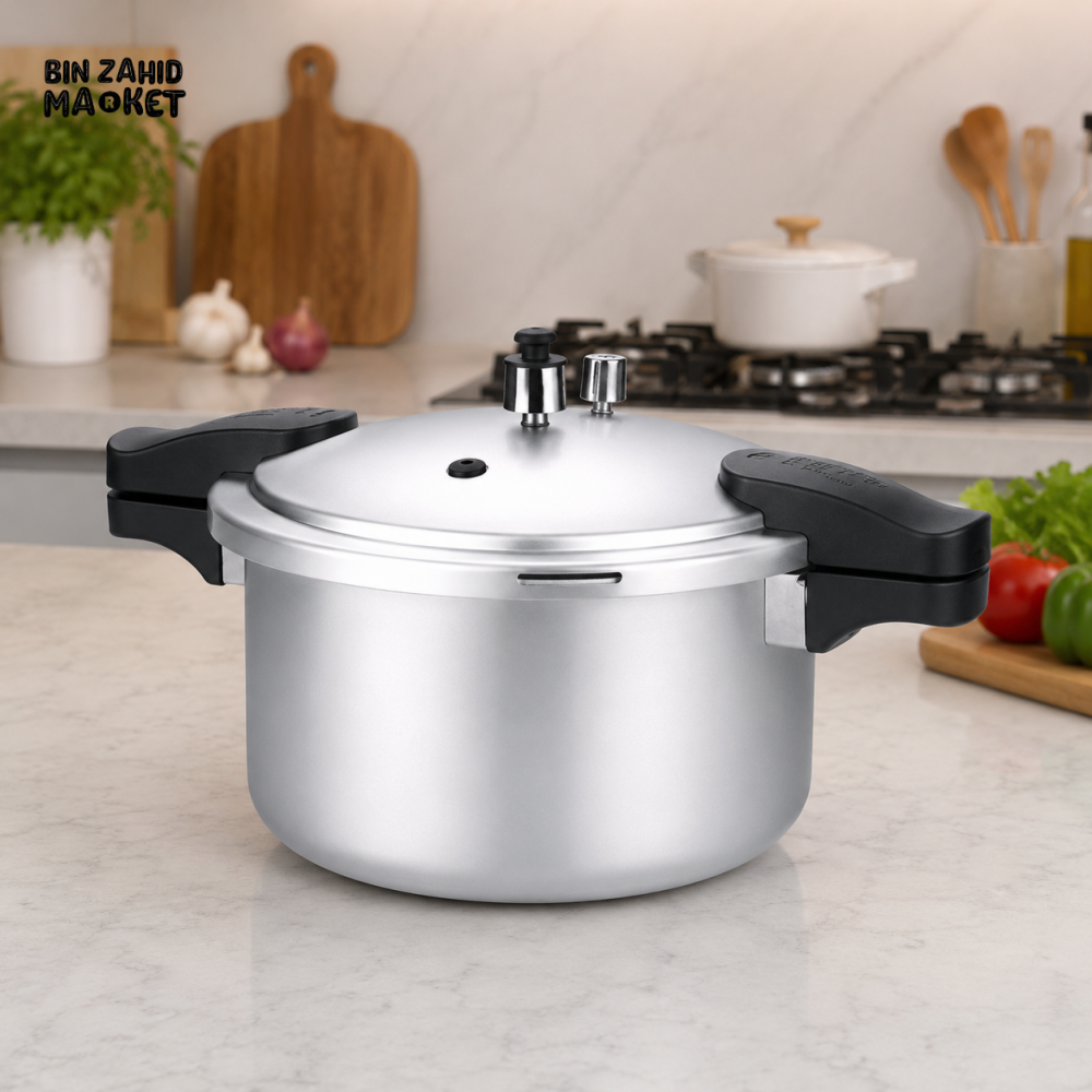 KITCHEN KING ALUMINUM PRESSURE COOKER - 9 LITER