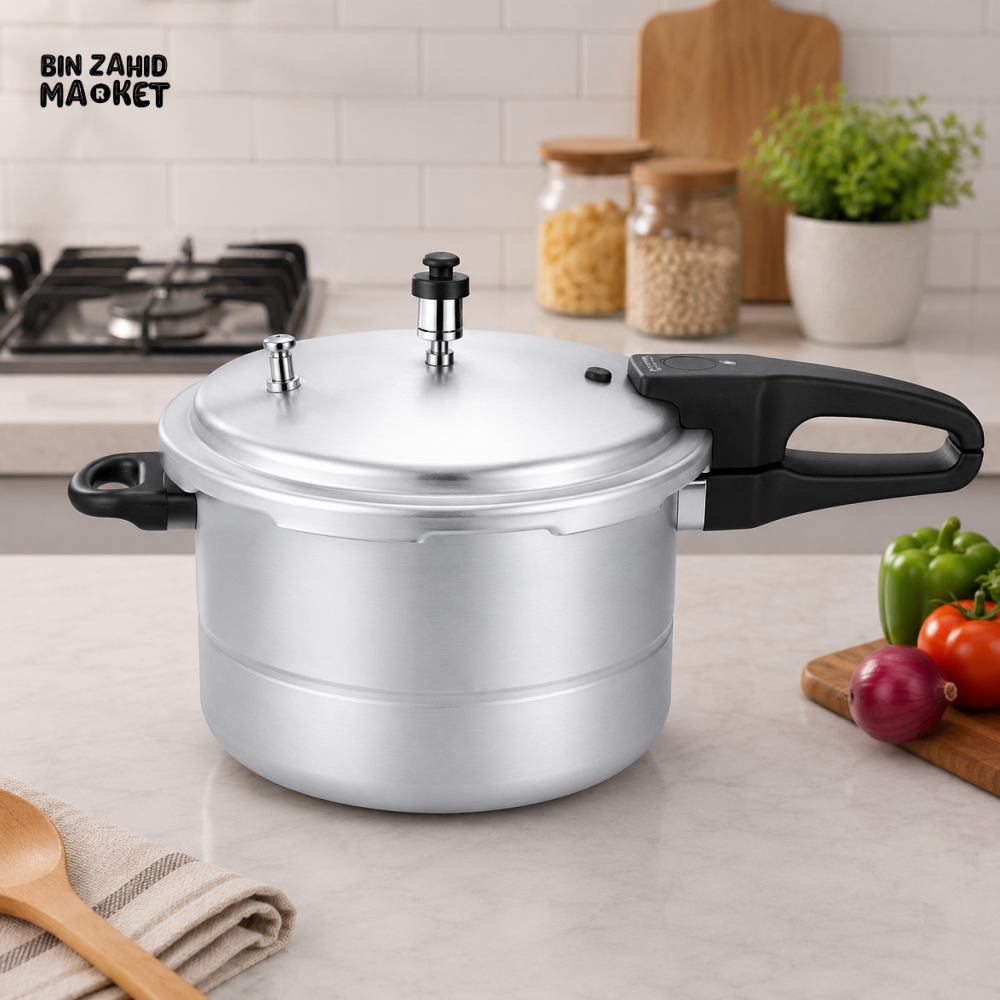 KITCHEN KING FEAST 2-IN-1 ALUMINUM PRESSURE COOKER + STEAMER - 9 LITER