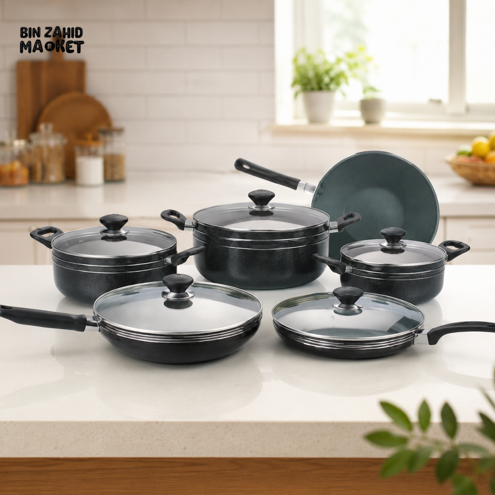 KARFTO PLUS 17PCS NON-STICK COOK SET – BLACK