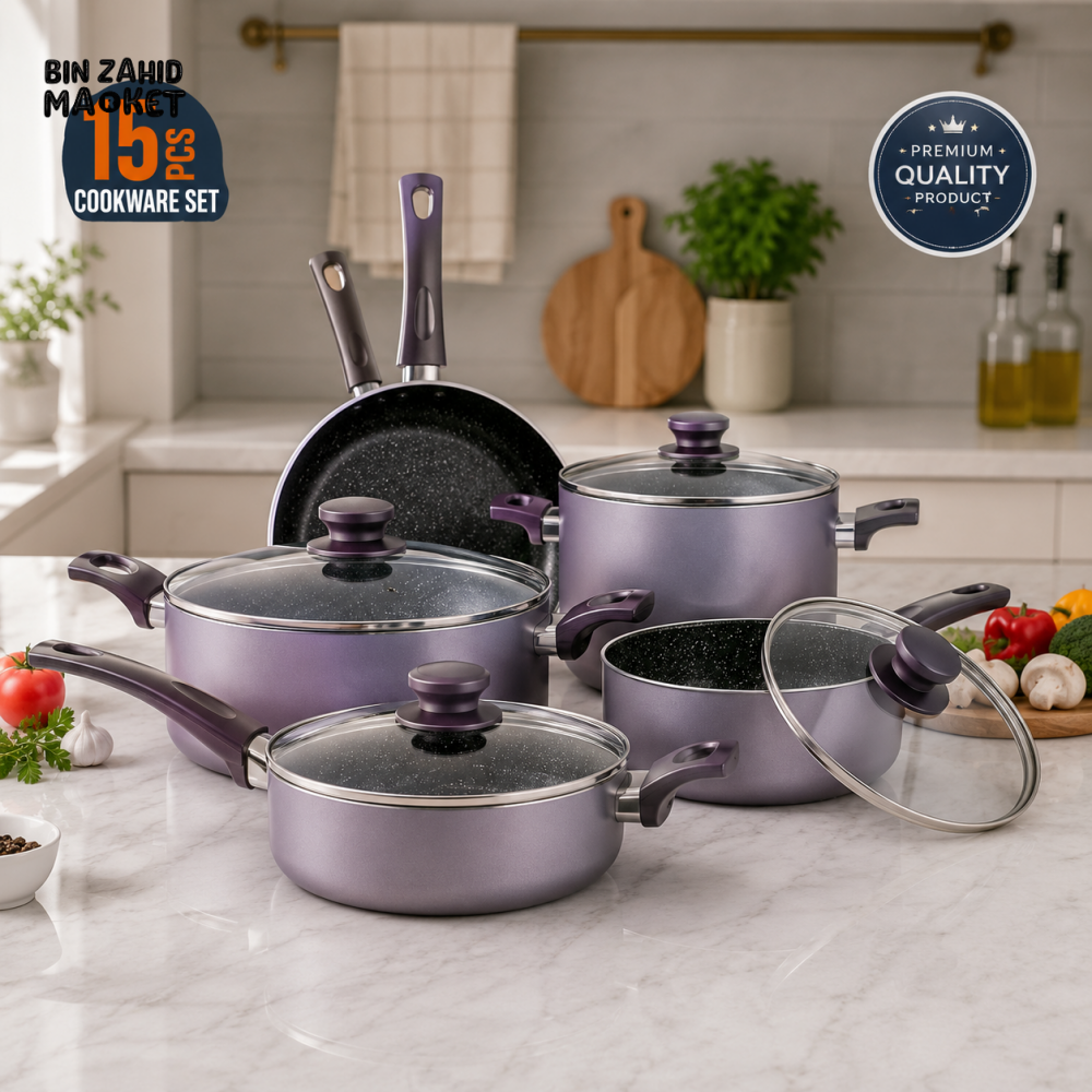 KITCHEN KING KRAFTO PLUS 17 PCS COOK SET – GREY