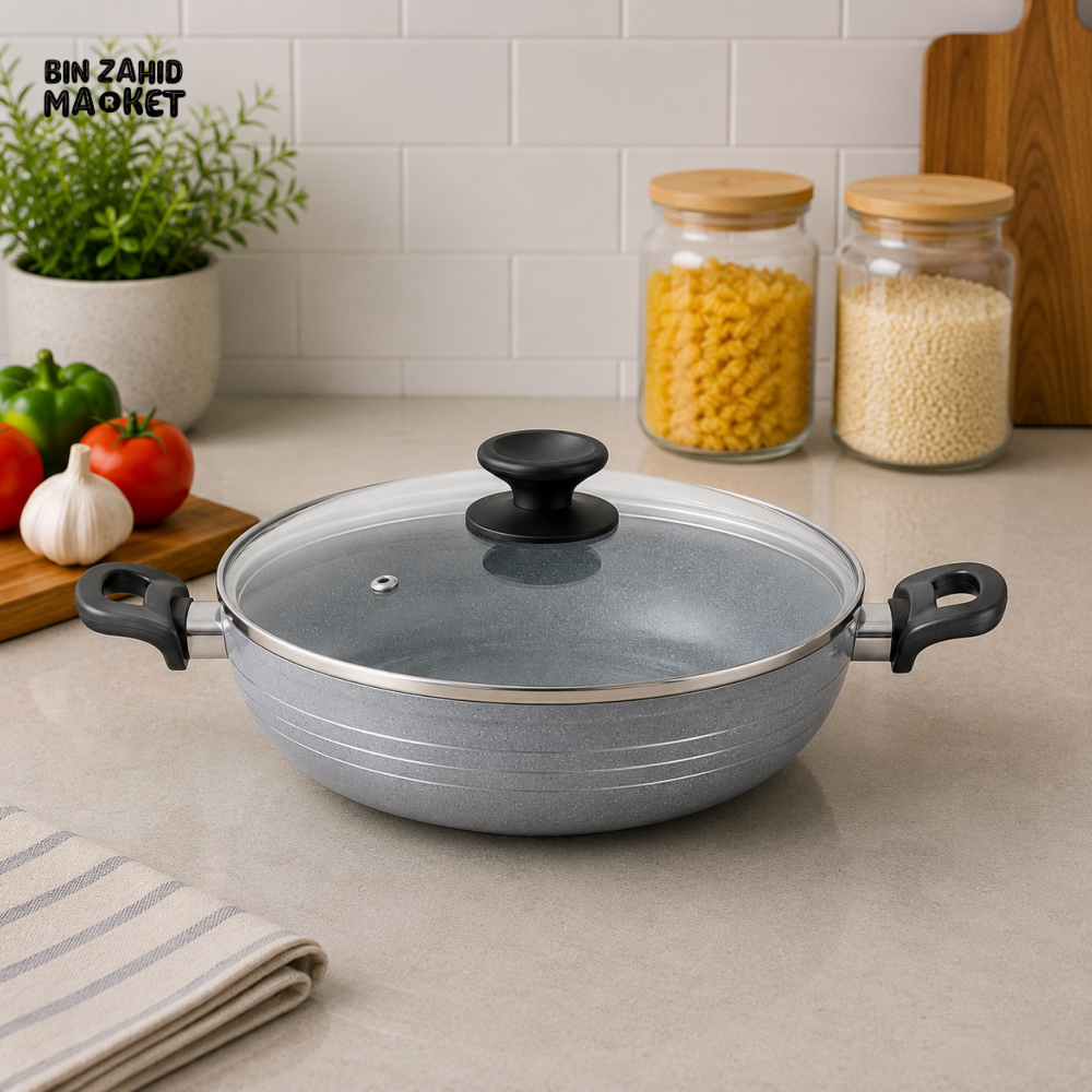 KITCHEN KING MARBLE NON-STICK WOK - 28 CM
