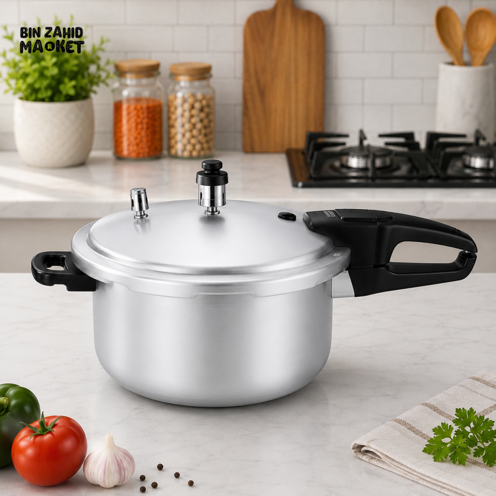 KITCHEN KING SILVER INDUCTION PRESSURE COOKER – 11 LITER