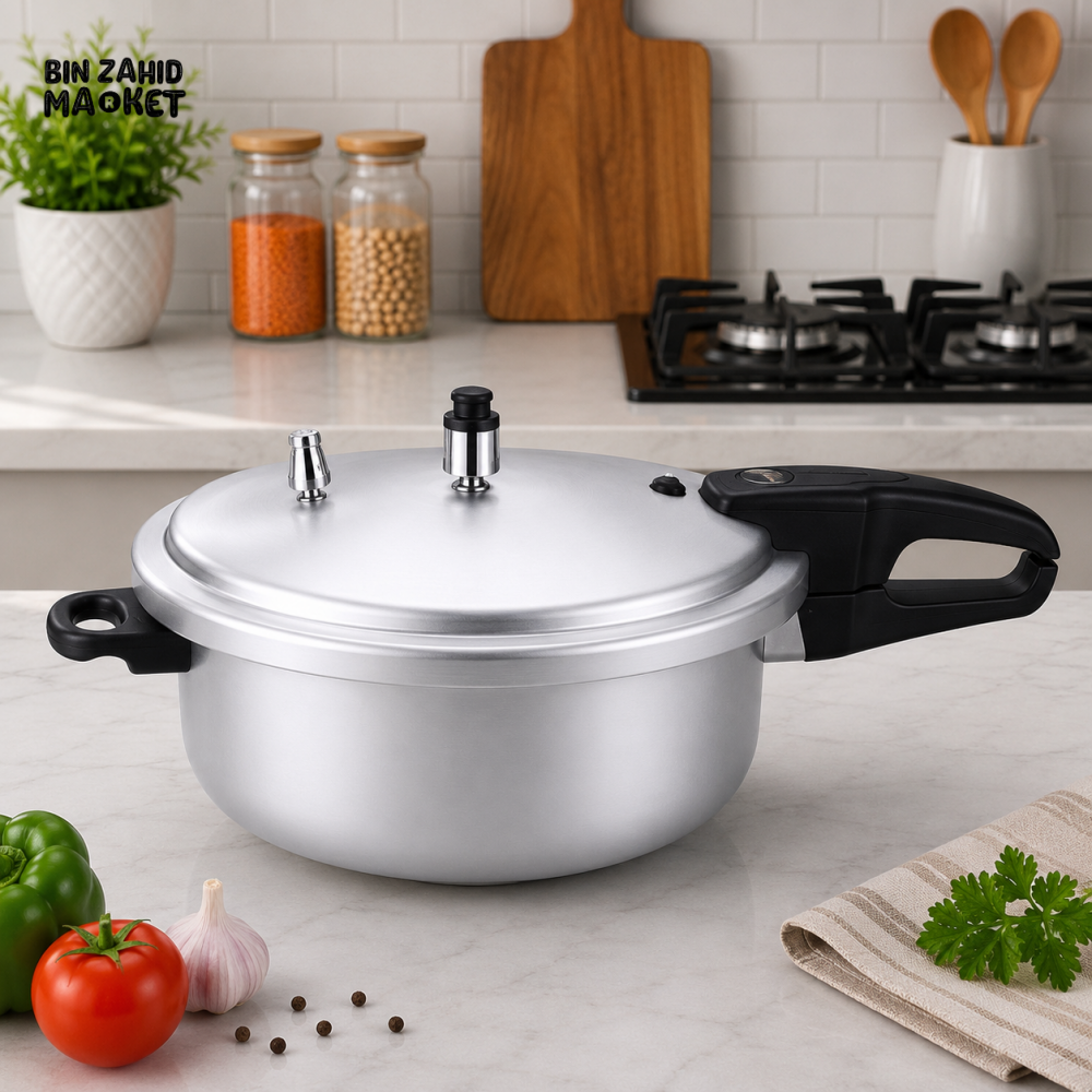 KITCHEN KING SILVER INDUCTION PRESSURE COOKER – 9 LITER