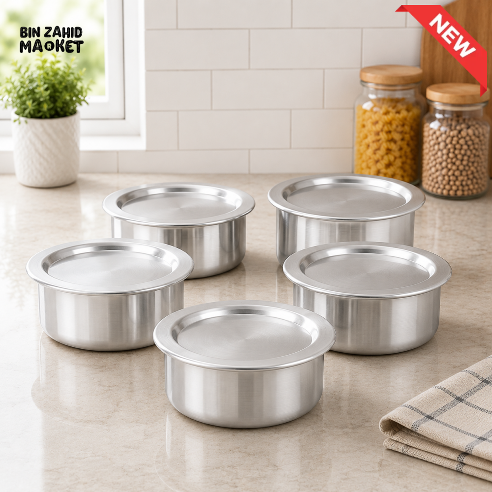 KITCHEN KING STAINLESS STEEL CASSEROLE SET - 18 CM / 28 CM