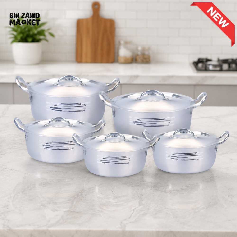 KITCHEN KING STAINLESS STEEL COOKWARE SET - 10 PIECE SET