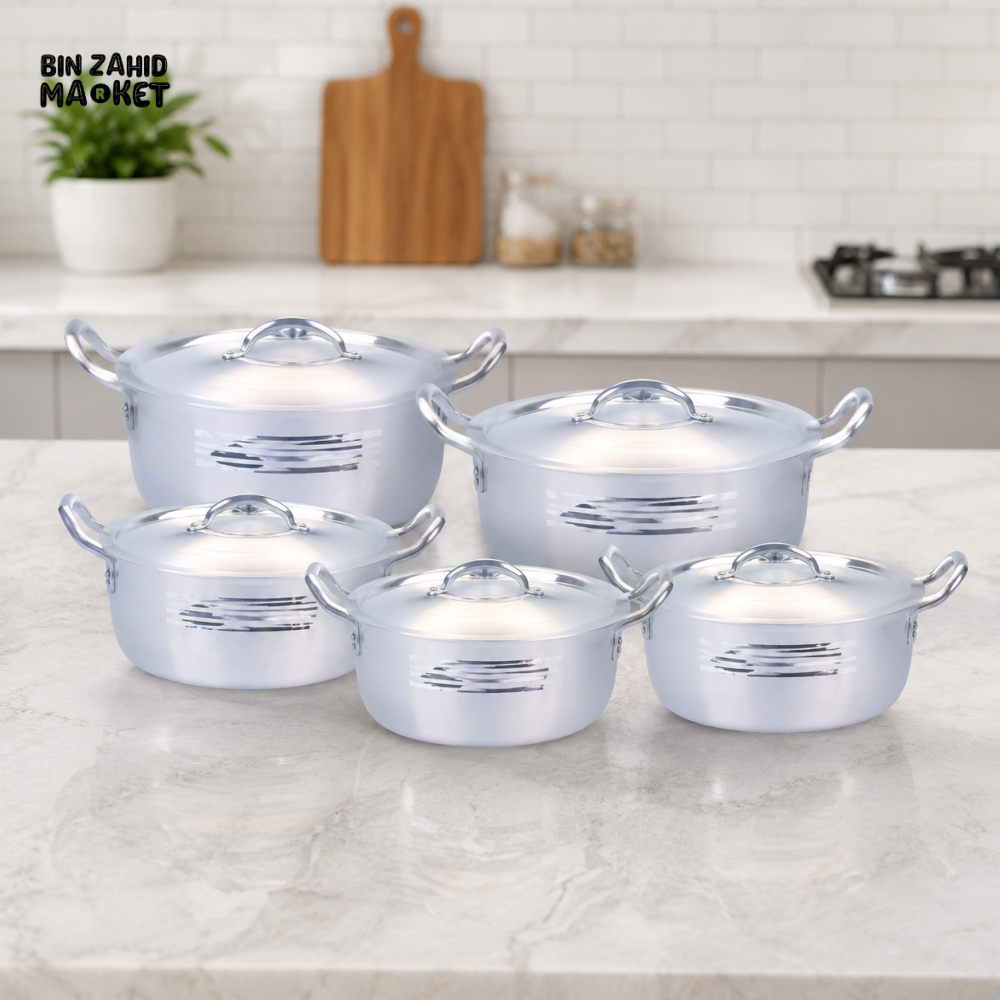 KITCHEN KING STAINLESS STEEL COOKWARE SET - 10 PIECE SET