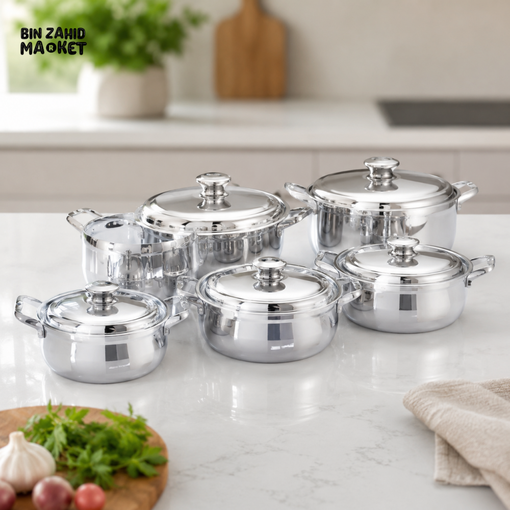 KITCHEN KING Stainless Steel Cookware Set - 1x6