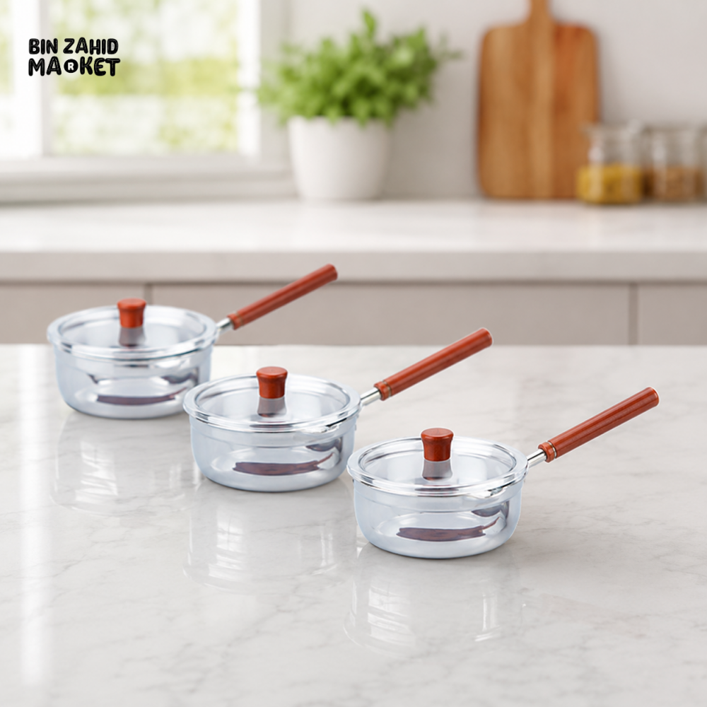 KITCHEN KING STAINLESS STEEL SAUCEPAN SET - 1 x 3