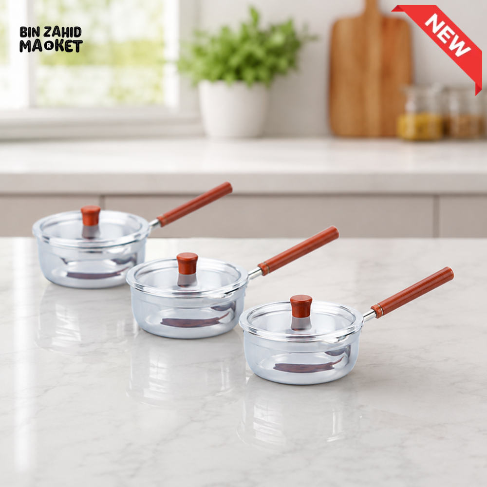 KITCHEN KING STAINLESS STEEL SAUCEPAN SET - 1 x 3