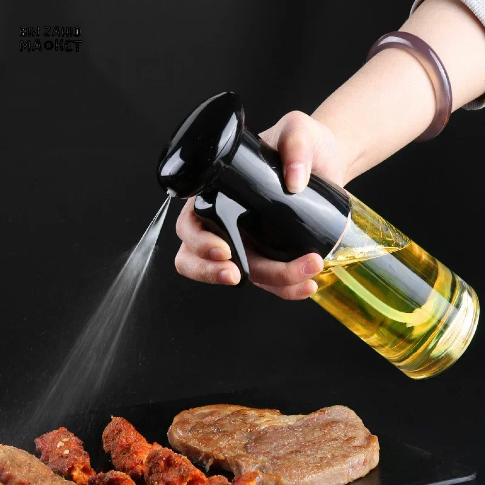 KITCHEN OLIVE OIL SPRAY BOTTLE REFILLABLE GLASS DISPENSER FOR COOKING GRILLING & SEASONING SQUIRT SPRINKLER BOTTLE FOR KITCHEN USE