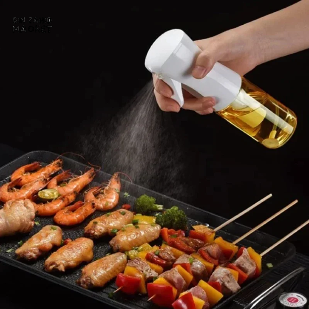 KITCHEN OLIVE OIL SPRAY BOTTLE REFILLABLE GLASS DISPENSER FOR COOKING GRILLING & SEASONING SQUIRT SPRINKLER BOTTLE FOR KITCHEN USE