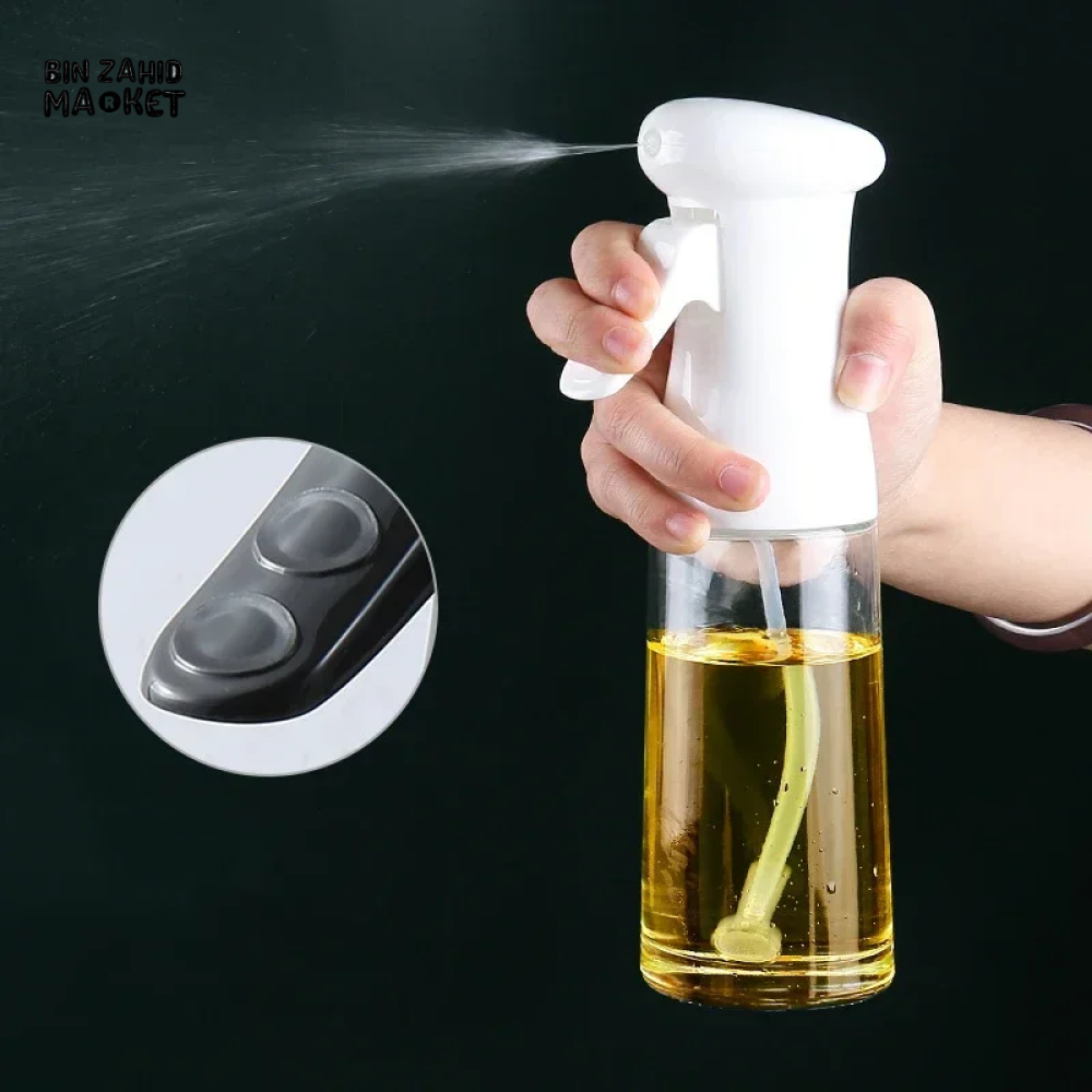 KITCHEN OLIVE OIL SPRAY BOTTLE REFILLABLE GLASS DISPENSER FOR COOKING GRILLING & SEASONING SQUIRT SPRINKLER BOTTLE FOR KITCHEN USE