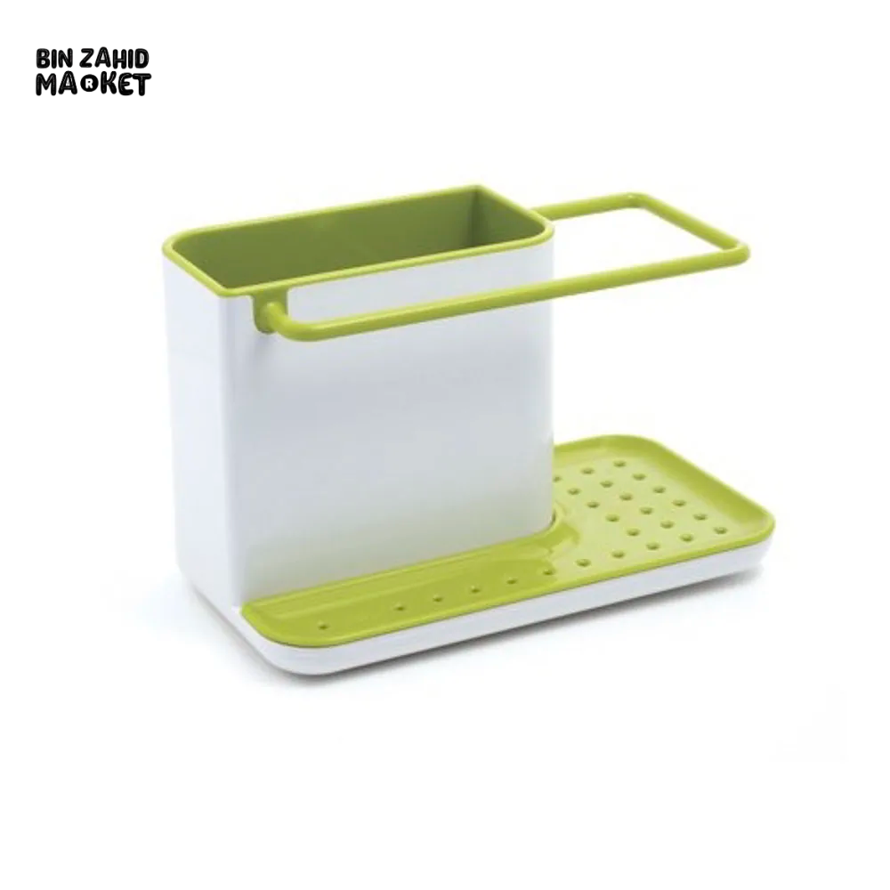KITCHEN STORAGE DRAIN RACK SINK HOLDER SOAP & SPONGE ORGANIZER