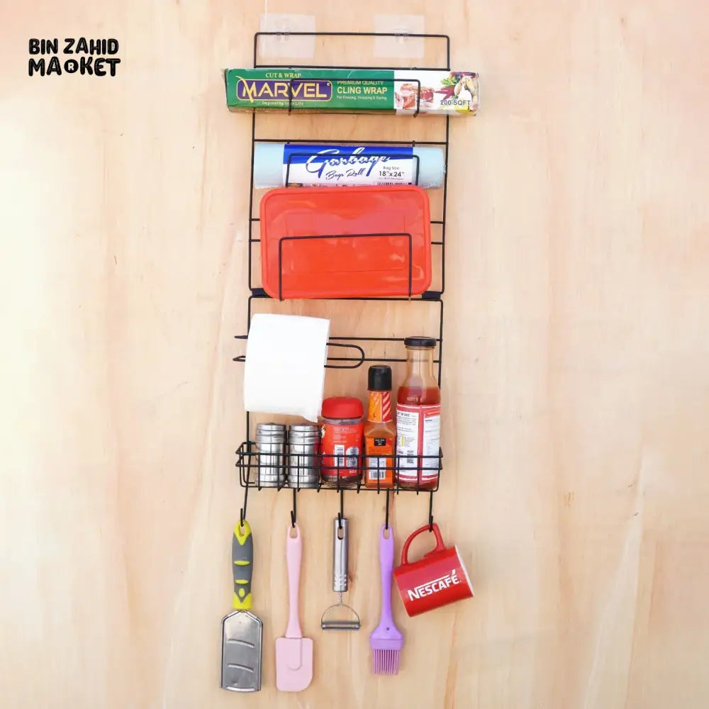 KITCHEN WALL ORGANIZER Black