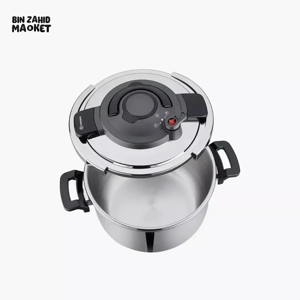 KORKMAZ ALESSA PREMIUM 4-PIECE STAINLESS STEEL PRESSURE COOKER SET DURABLE & ELEGANT COOKWARE FOR EVERYDAY COOKING