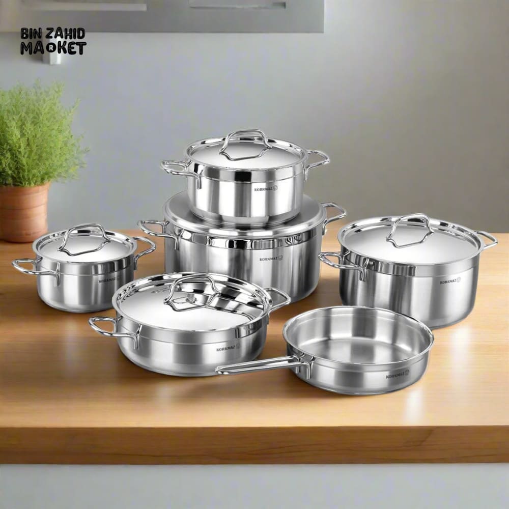 KORKMAZ ALFA XL STAINLESS STEEL COOKWARE 11 PIECES SET – A1641
