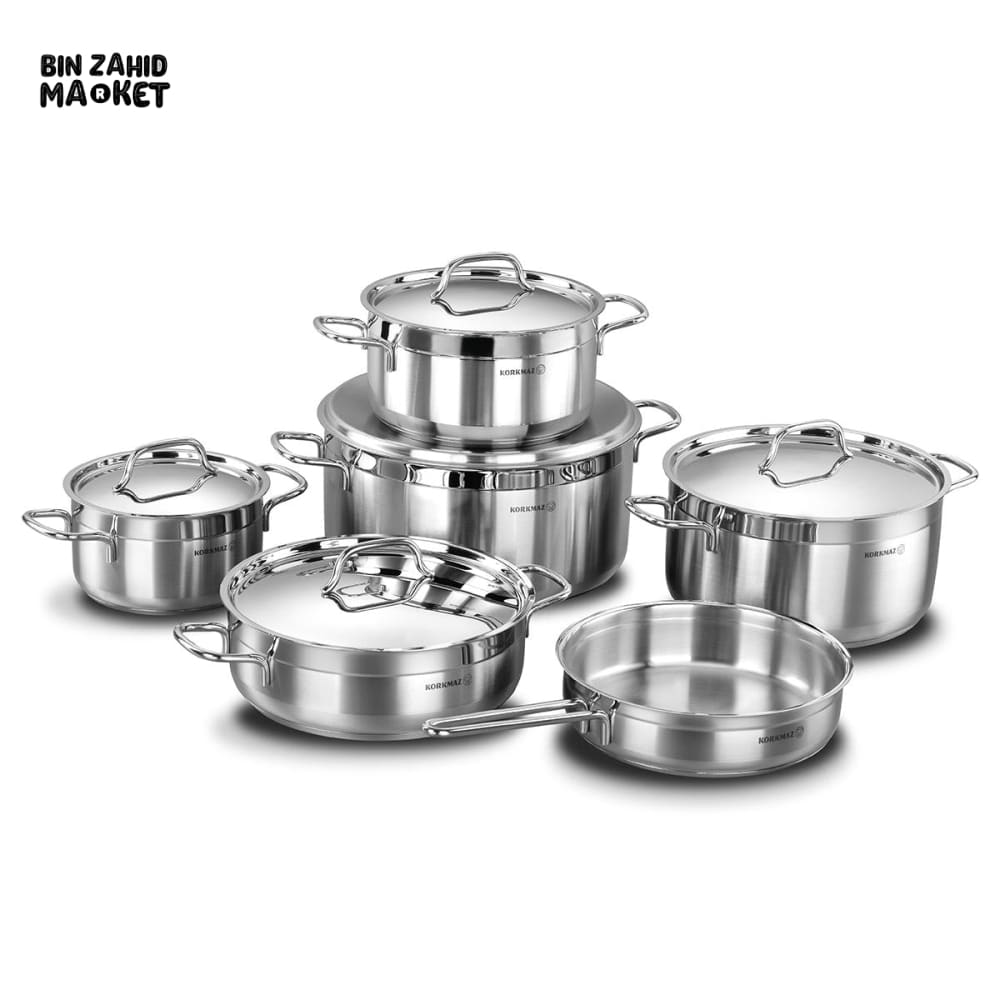 KORKMAZ ALFA XL STAINLESS STEEL COOKWARE 11 PIECES SET – A1641