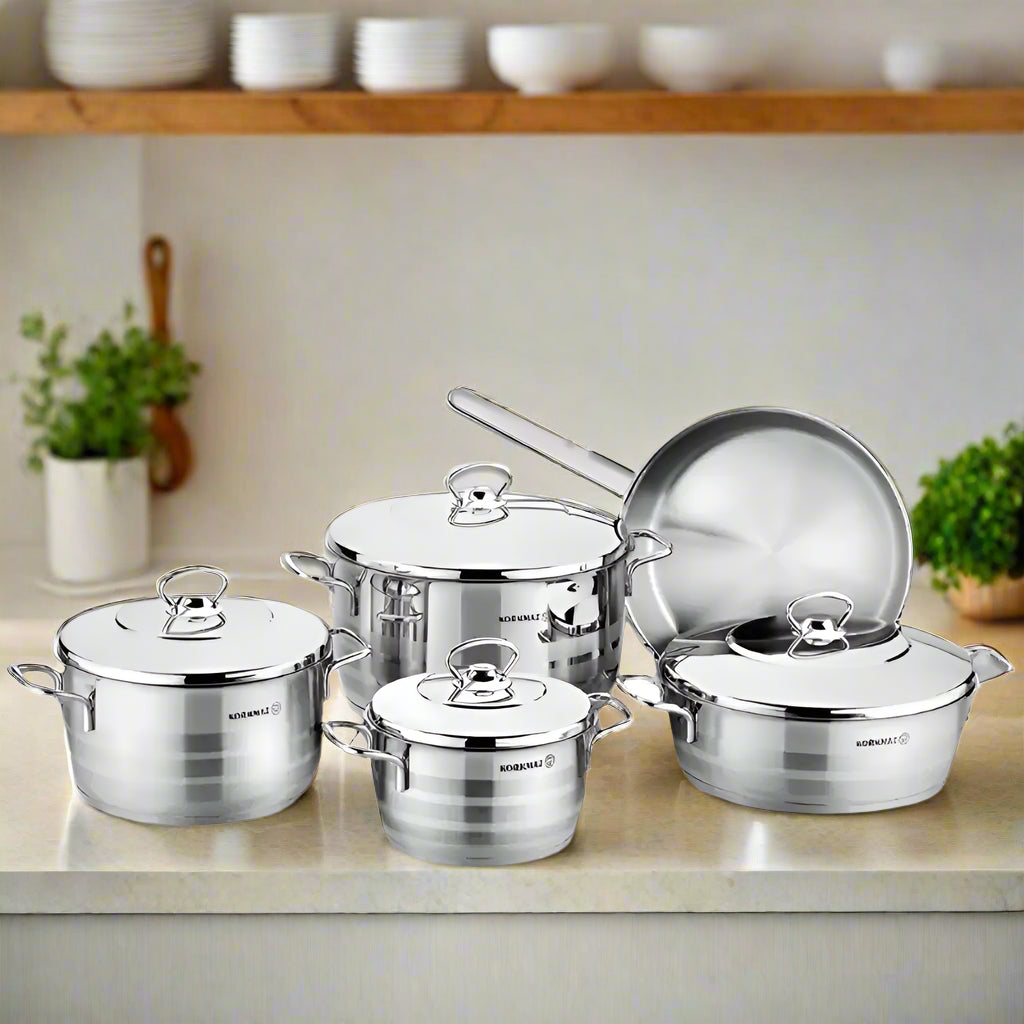 KORKMAZ ASTRA COOKWARE 9 PIECE SET - A1900