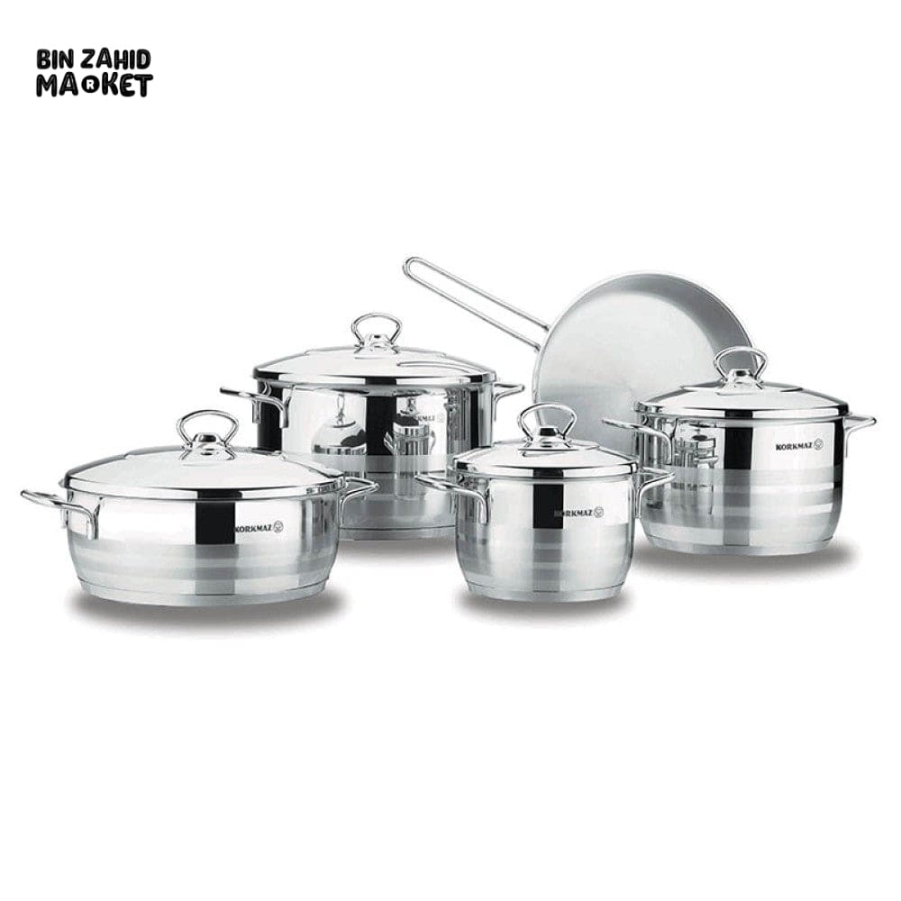 KORKMAZ ASTRA EXTRA 9 PIECE COOKWARE SET – A2020