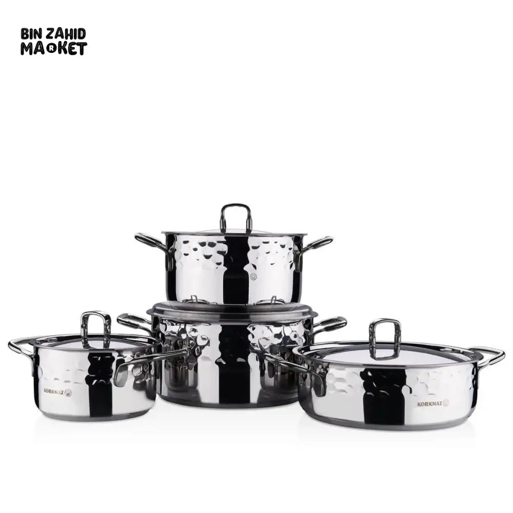 KORKMAZ ERNA INOX COOKWARE 8 PIECES SET - A1963-1
