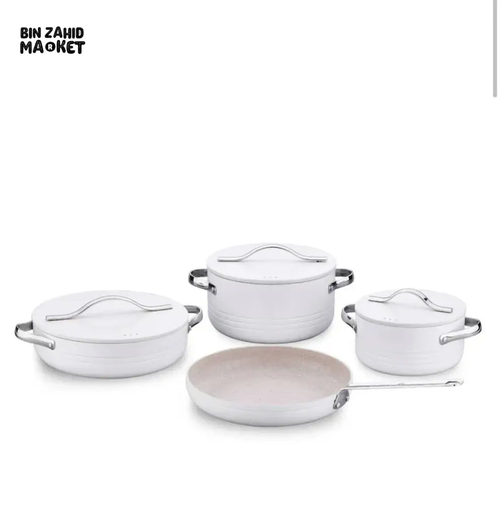 Korkmaz Linea Plus 7 pcs Cookware Set-Vanilla