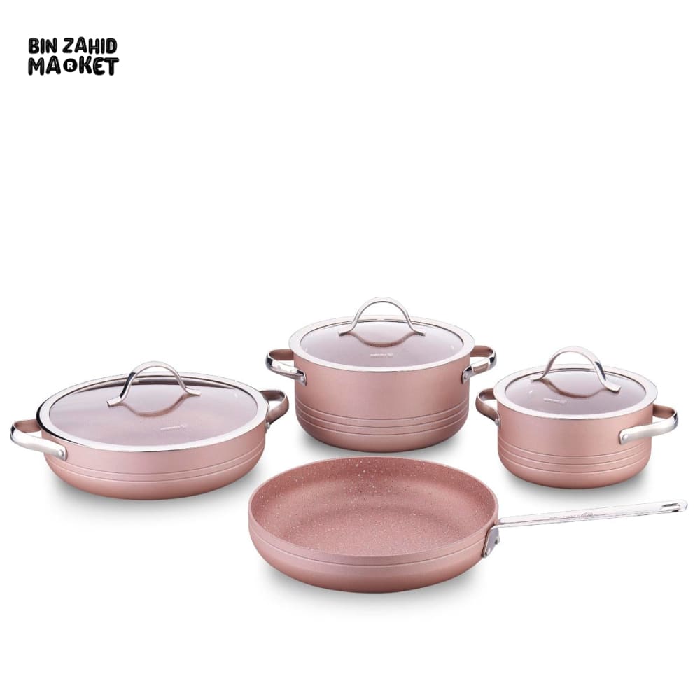 KORKMAZ LINEA ROSAGOLD COOKWARE 7 PIECES SET - A2619
