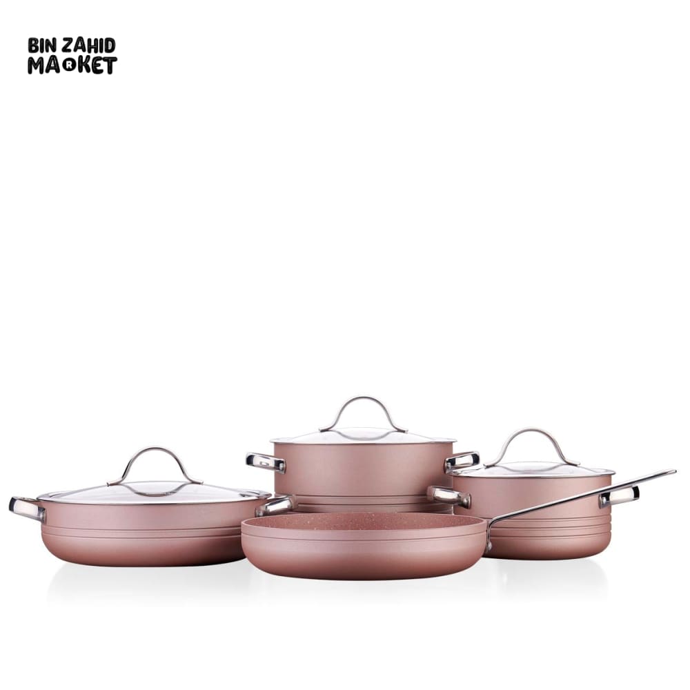 KORKMAZ LINEA ROSAGOLD COOKWARE 7 PIECES SET - A2619