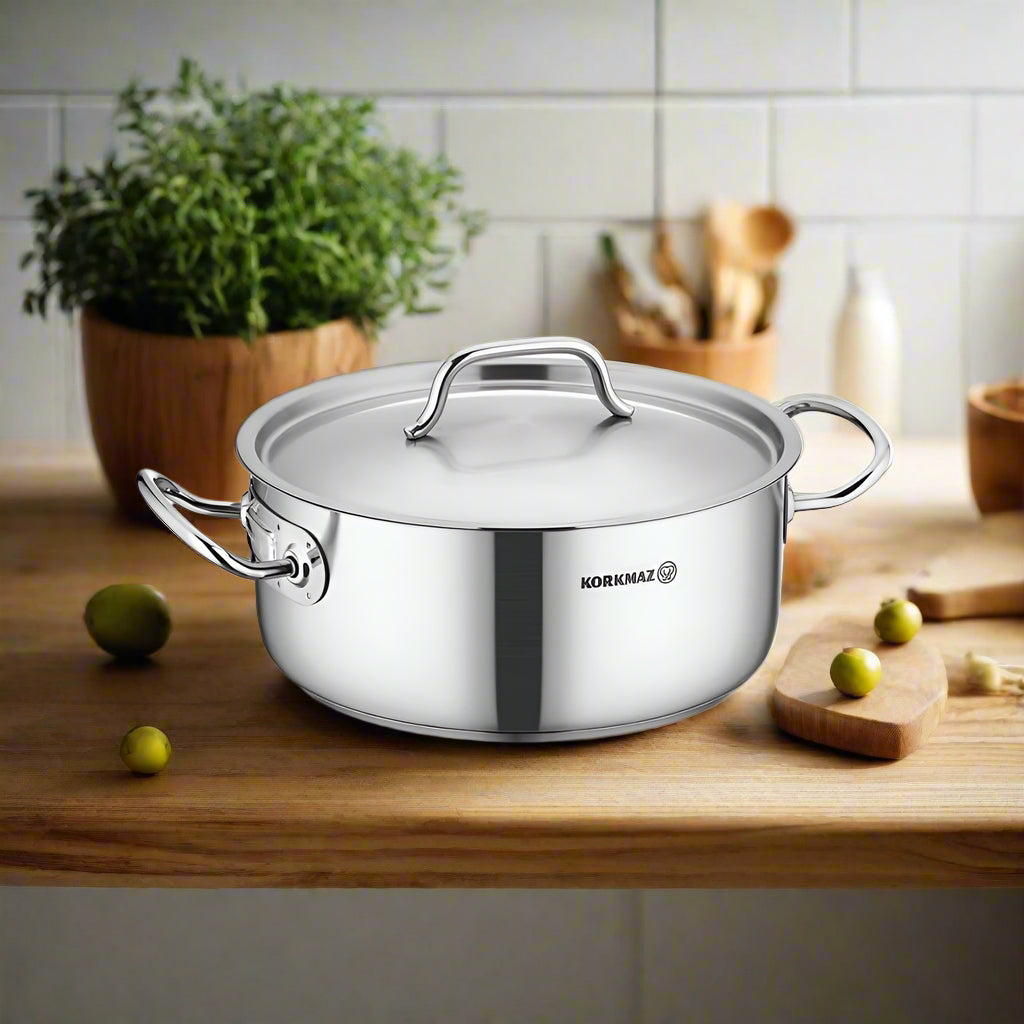 KORKMAZ PROLINE GASTRO SHORT CASSEROLE 20X9 CM – A2738