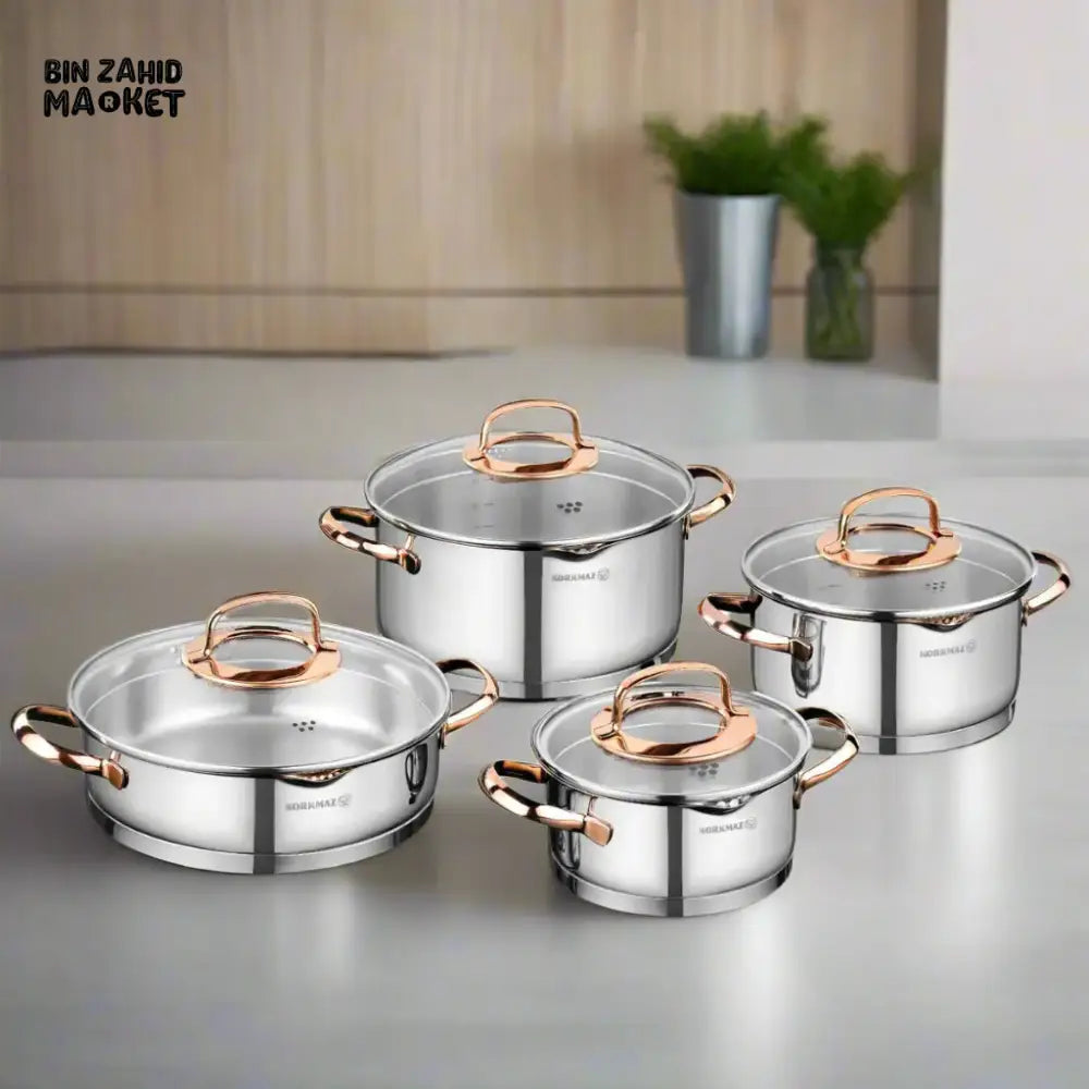KORKMAZ ROSANNA COOKWARE 8 PIECES SET - A1040