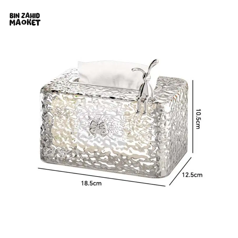 LARGE CAPACITY TRANSPARENT TISSUE BOX – MULTIFUNCTIONAL WET WIPES DISPENSER WITH SPRING PLATE & EASY OPEN LID