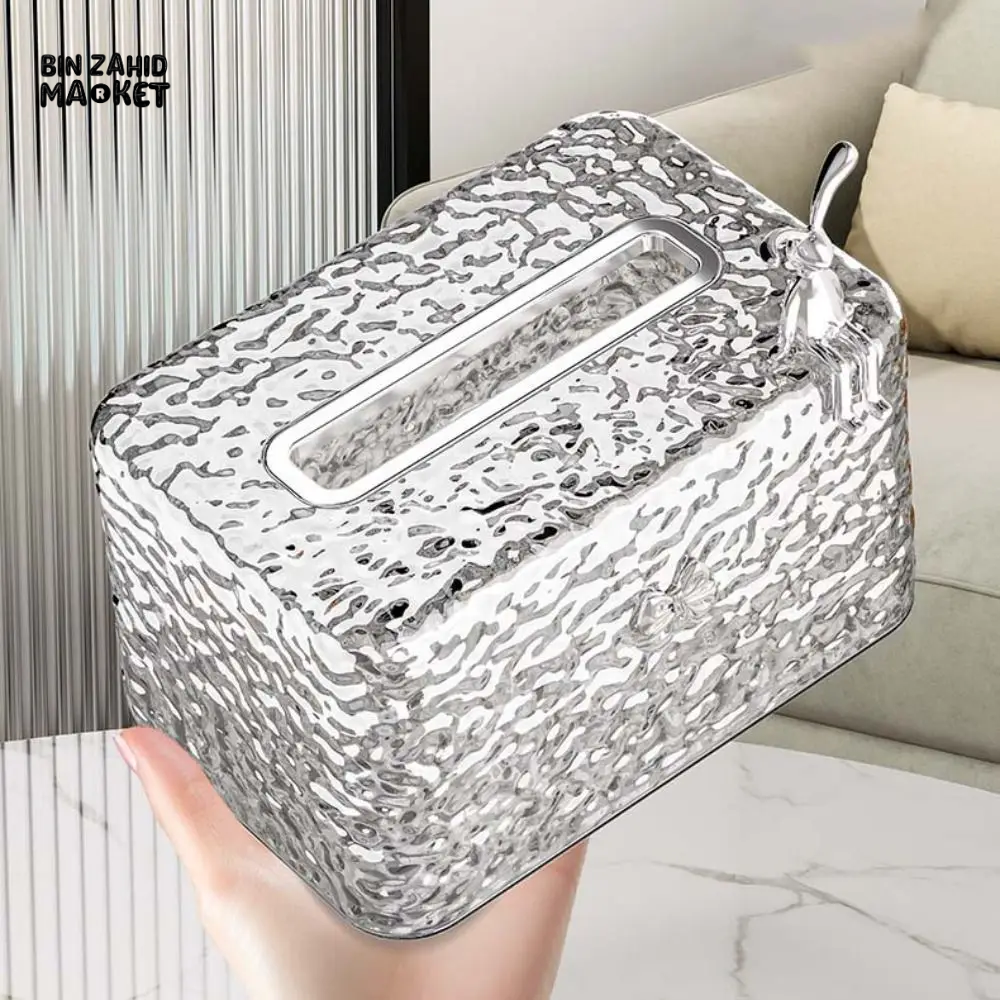 LARGE CAPACITY TRANSPARENT TISSUE BOX – MULTIFUNCTIONAL WET WIPES DISPENSER WITH SPRING PLATE & EASY OPEN LID