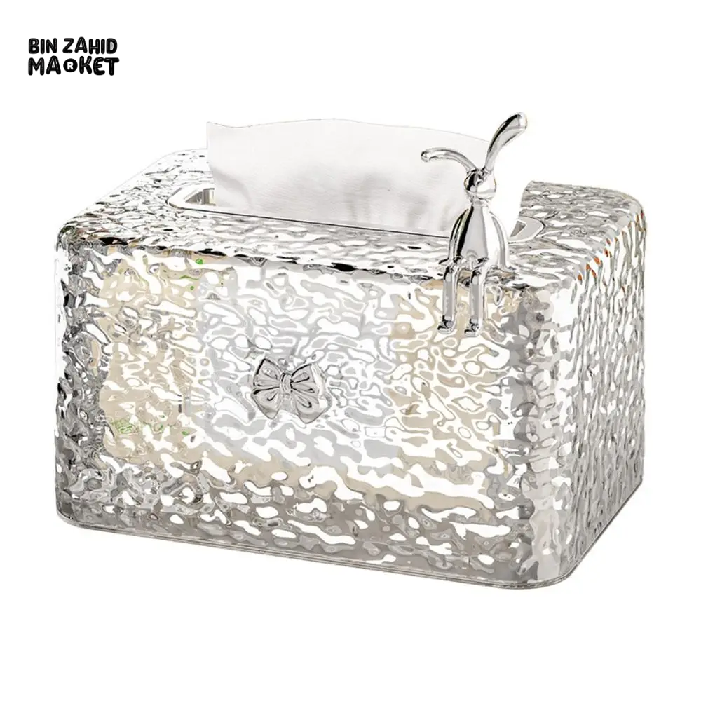 LARGE CAPACITY TRANSPARENT TISSUE BOX – MULTIFUNCTIONAL WET WIPES DISPENSER WITH SPRING PLATE & EASY OPEN LID