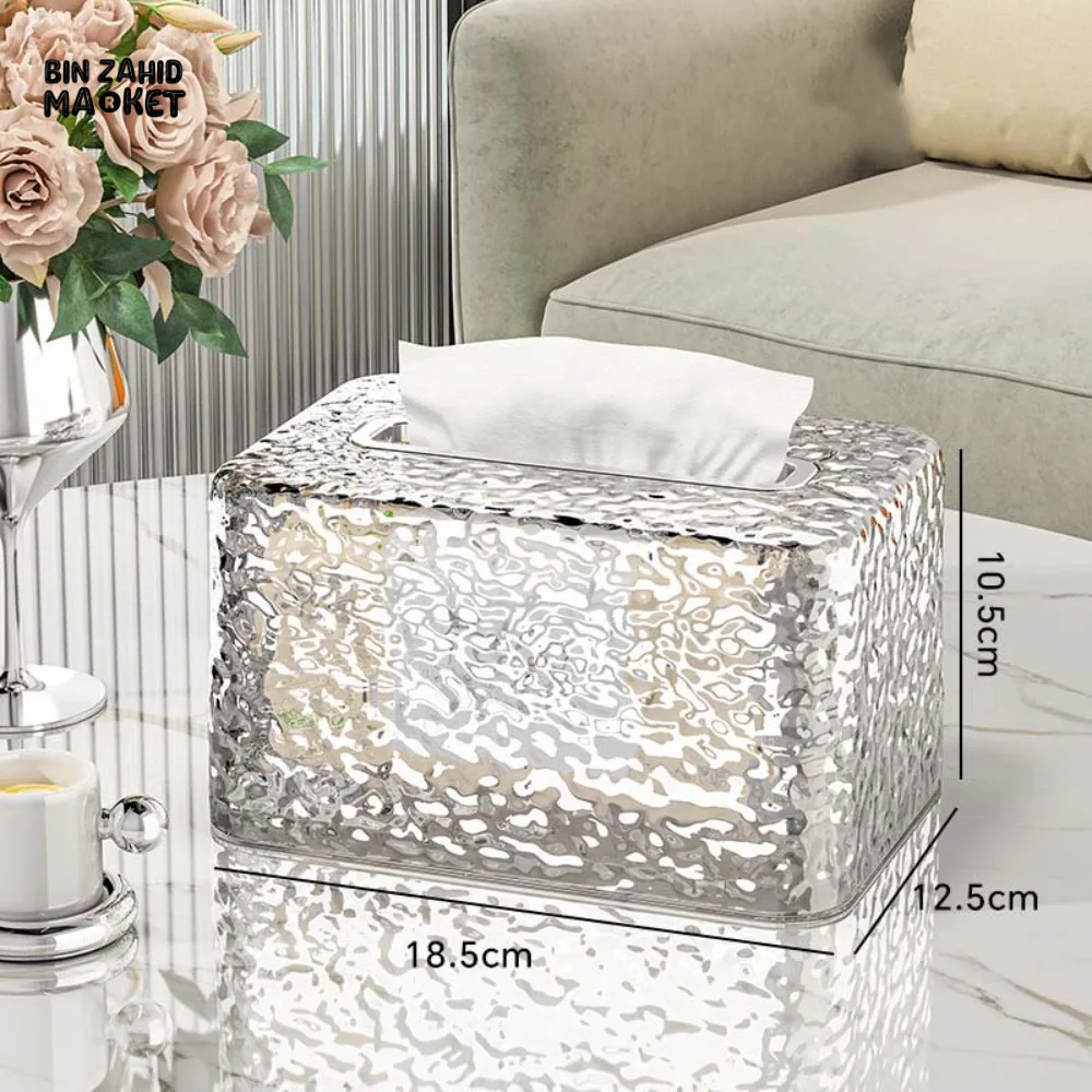LARGE CAPACITY TRANSPARENT TISSUE BOX – MULTIFUNCTIONAL WET WIPES DISPENSER WITH SPRING PLATE & EASY OPEN LID