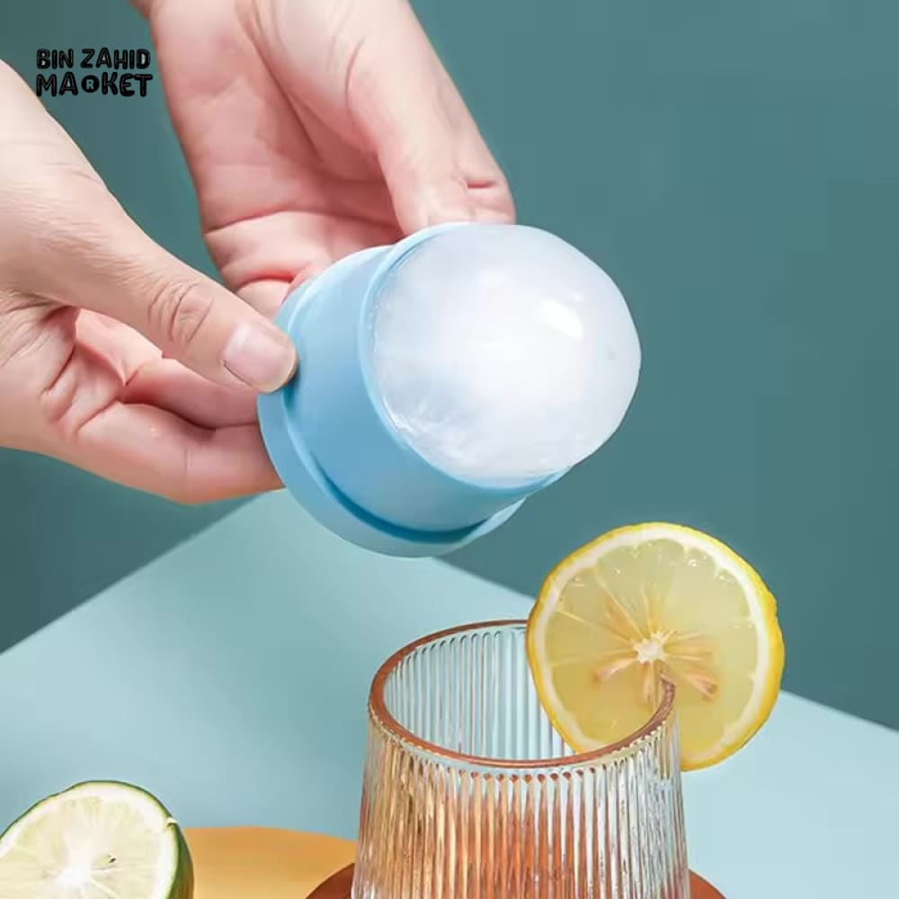 LARGE ROUND ICE BALL MAKER MOLD – SILICONE ICE CUBE MOULD FOR HOME DIY COLD DRINKS