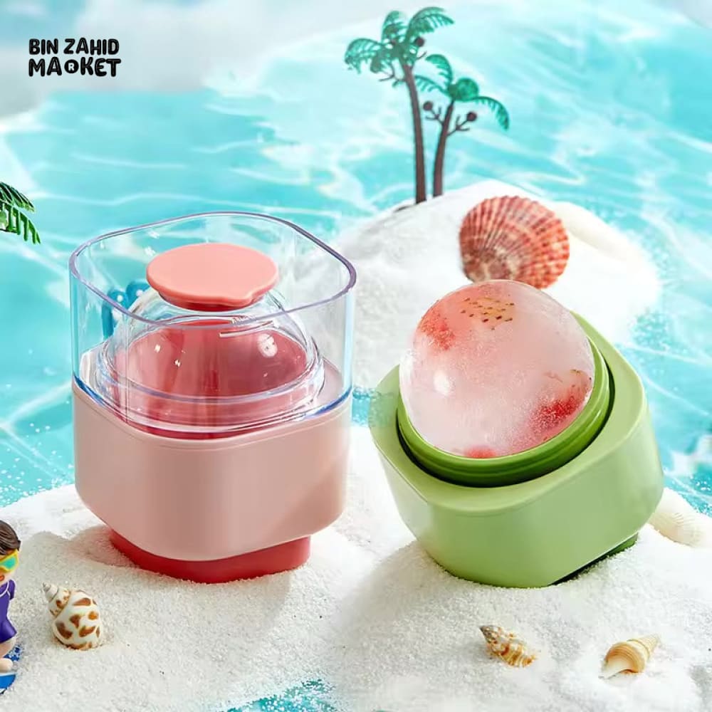 LARGE ROUND ICE BALL MAKER MOLD – SILICONE ICE CUBE MOULD FOR HOME DIY COLD DRINKS