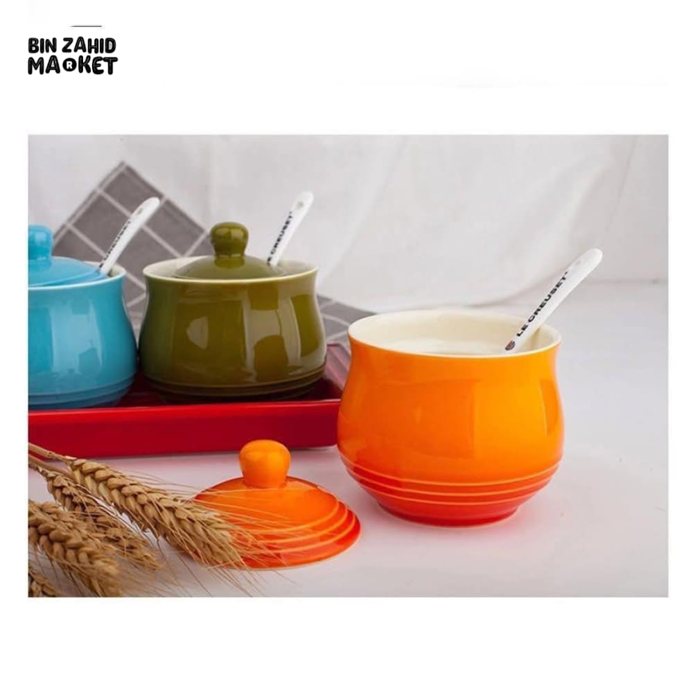 LE CREUSET SET OF 3 SEASONING JARS