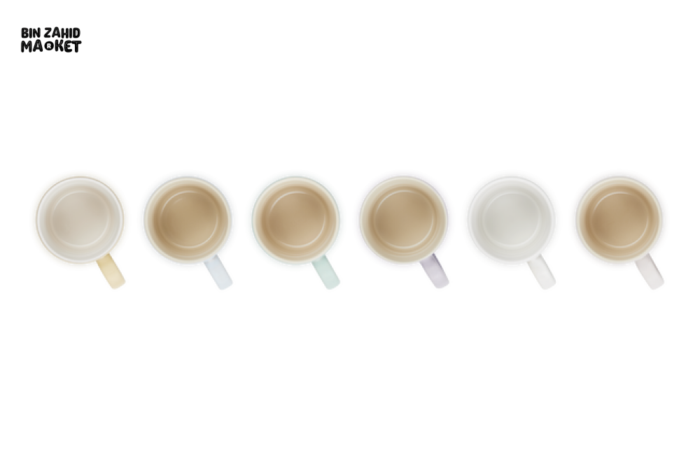LE CREUSET STONEWARE SORBET SET OF 6 ESPRESSO MUGS 350ML