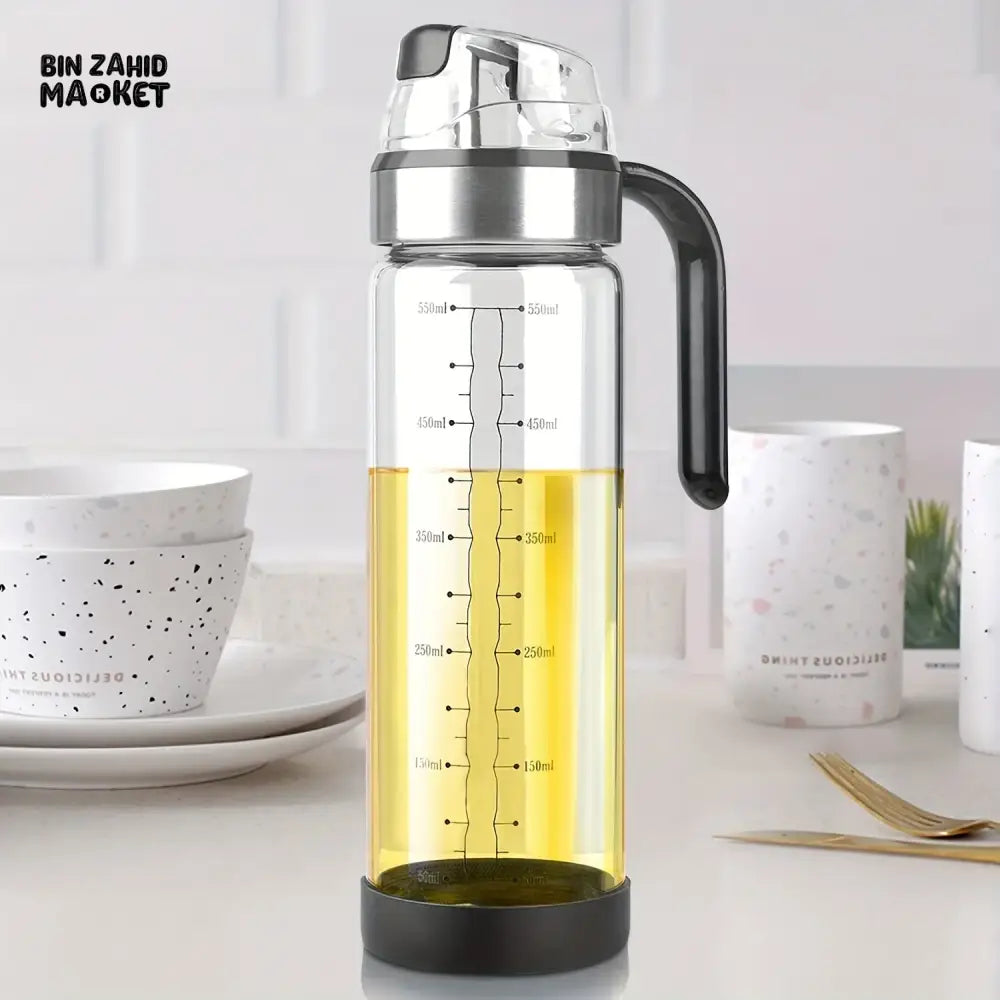 LEAK-PROOF OIL DISPENSER BOTTLE – AUTOMATIC FLIP-TOP FOR OLIVE OIL & VINEGAR