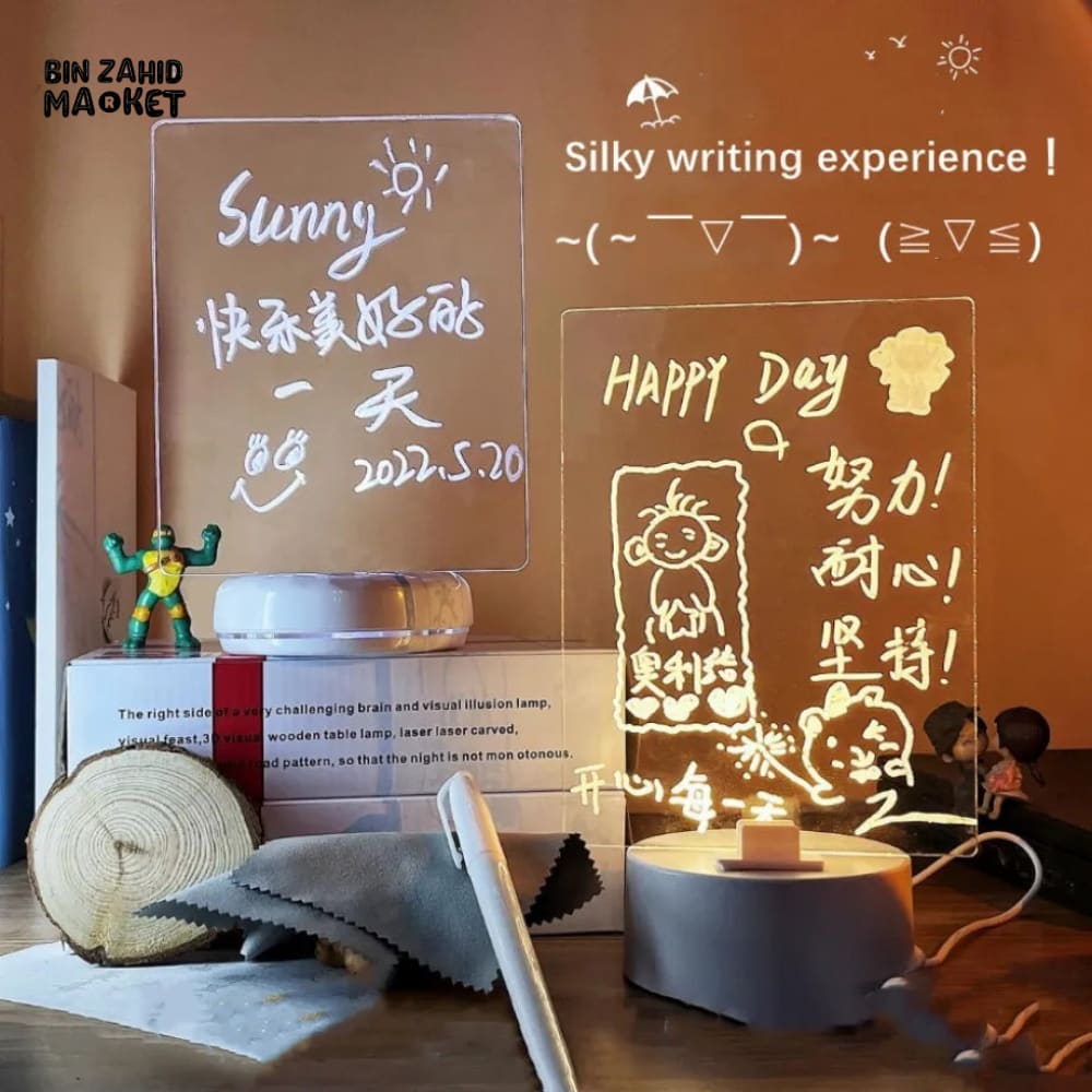 LED NIGHT LIGHT WITH NOTE BOARD